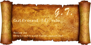 Gutfreund Tünde névjegykártya
